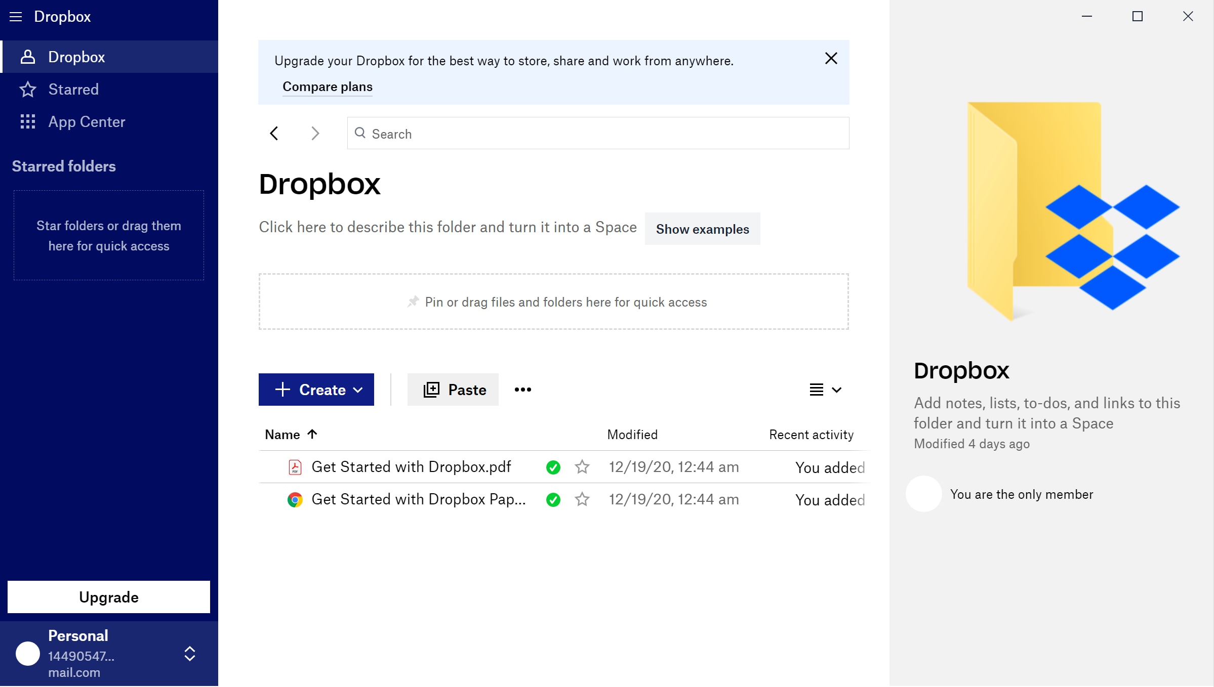 Dropbox Interface